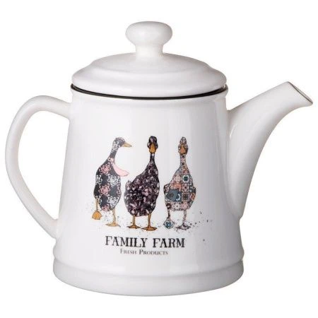 Чайник заварочный 1200мл фарфор FAMILY FARM (12)