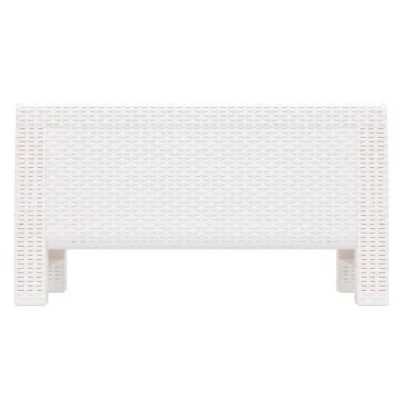 Стол 76,5*57*42см пластик РОТАНГ-ПЛЮС белый (1)