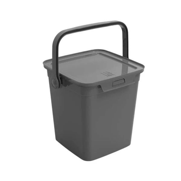 Контейнер для стирального порошка 6,5л 235*220*230мм пластик Smart серый (6)