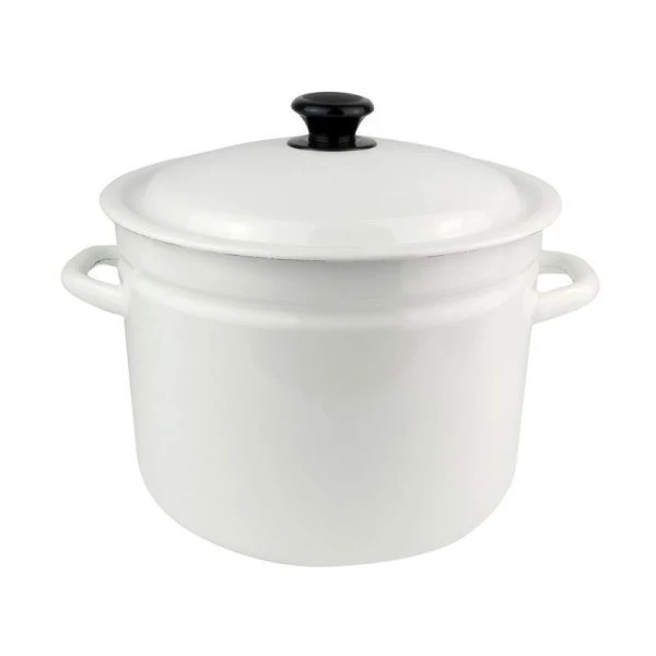 Кастрюля 9л эмаль белая цилиндрическая 41804-212-У (2)