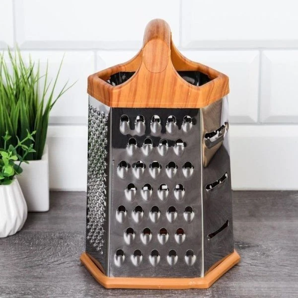 Терка 6 гранная 23см металл/пластик DE-795 (72)