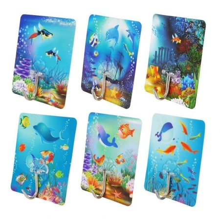 яяяКрючок самоклеящийся Морской 6 видов JC-997/042 (480)