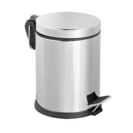 Ведро для мусора 12л металл круглое, внутр.пласт.контейнер 24,5*35,5см с педалью (4)