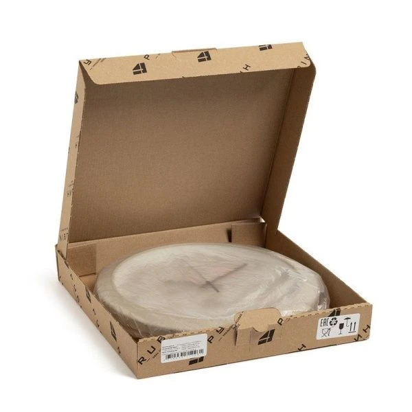 Часы настенные 29см пластик РУБИН Кофе хаки (10)