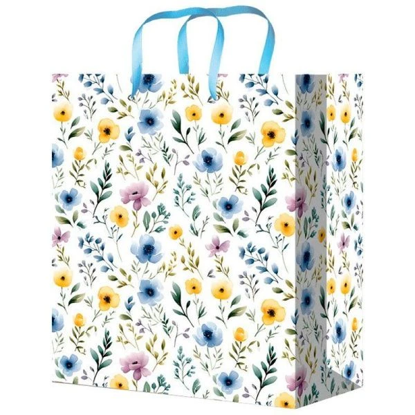 Пакет подарочный 22*31*10см Полевые цветы
