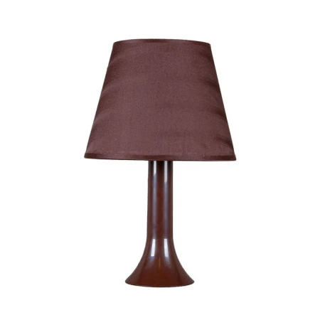 Лампа настольная с абажуром коричневая 220V 15W E27 (12)
