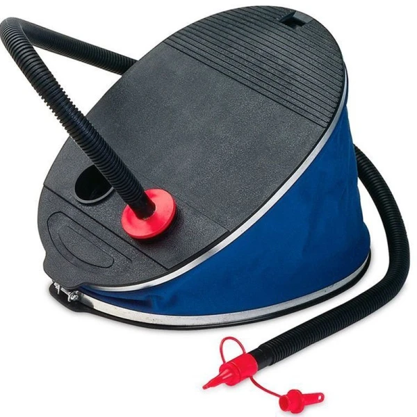 Насос ножной пластик 30см 5л шланг с 3 насадками (12)