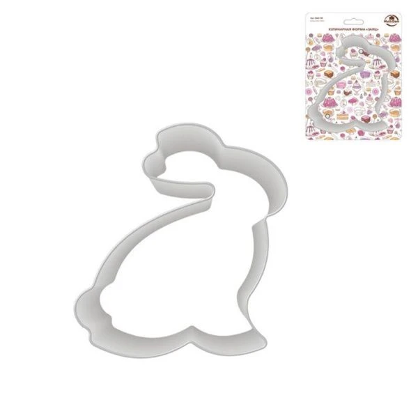 Форма для печенья 17*11,5*2,5см нерж.сталь ЗАЯЦ DA8-146 (12/144)