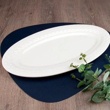 Блюдо 41,5*22*2см фарфор МАРШМЕЛЛОУ овальное (4/12)