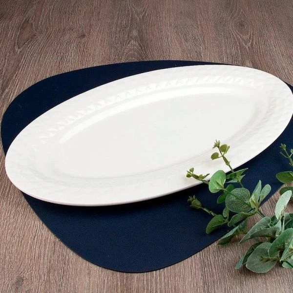 Блюдо 41,5*22*2см фарфор МАРШМЕЛЛОУ овальное (4/12)