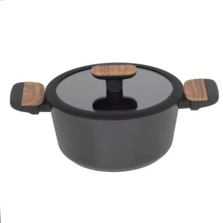 Кастрюля 2,5л h10см алюминий АП MON стекл.крышка с силикон.ободком 20см индукция (6)