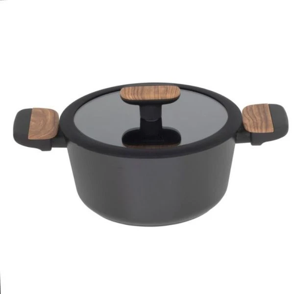 Кастрюля 2,5л h10см алюминий АП MON стекл.крышка с силикон.ободком 20см индукция (6)