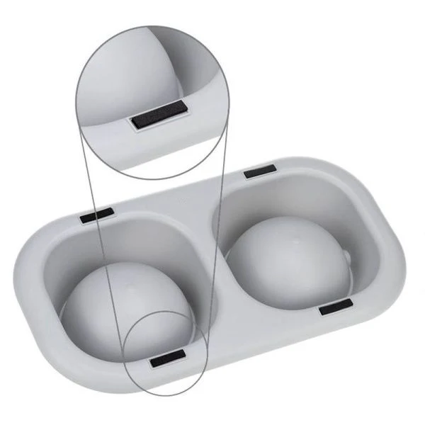 Миска для животных двойная 200мл пластик ТВИКС МИНИ  капучино (8) Миска для животных двойная 200мл пластик ТВИКС МИНИ  капучино (8)