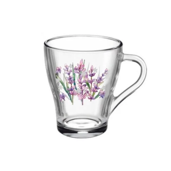 Кружка 250мл стекло Грация ЛАВАНДА (20)