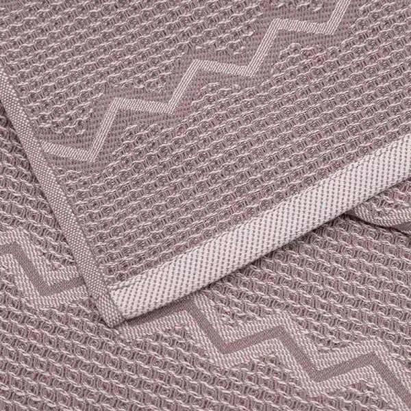 Полотенце вафельное 50*90см Зигзаг серый 350гр м7806_11 M