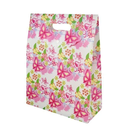 Пакет пластик 33*26*11см с крышкой и кнопкой Бабочки JC-1965/А-56 (600)