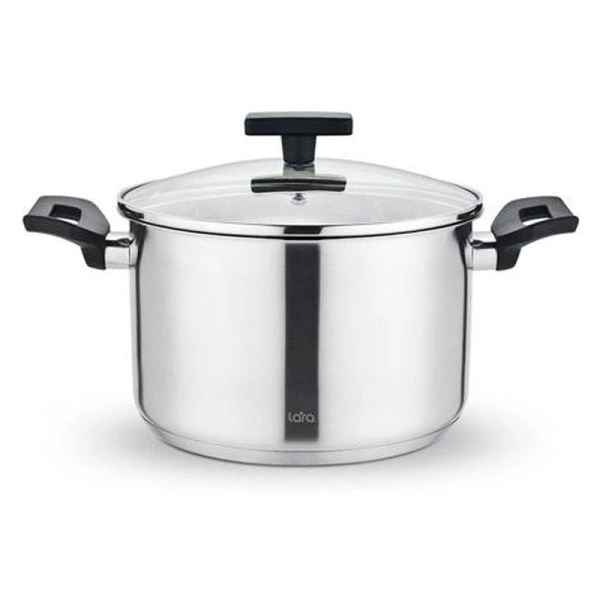 Кастрюля 2,9л нерж.сталь ВЕСТА стекл.крышка 18см h11,5см индукц.капс.дно LR02-247 (4)