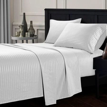 КПБ 1,5сп страйп-сатин (100% полиэстер) № 14 белый