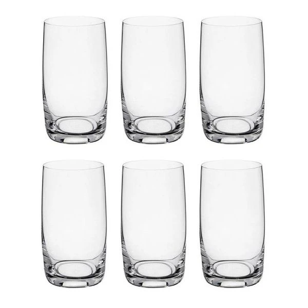 Стаканы для воды набор 6шт 380мл стекло ИДЕАЛ/ПАВАУ 25015/380 (8) 16222