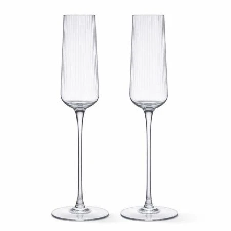 Бокалы для шампанского набор 2шт 230мл 5*7*25,2cм стекло Bar Line подар.уп KY-040/JC-18287 (12)