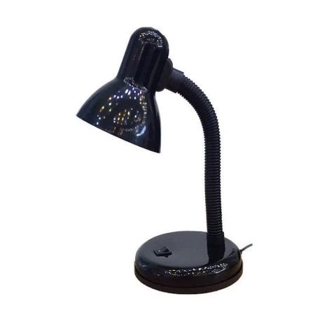 Лампа настольная металл/пластик UT-208В черная 60Вт Е27, ствол 28см, шнур 1,5м (24)