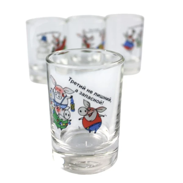 Стопки набор 6шт 50мл стекло ЮМОР