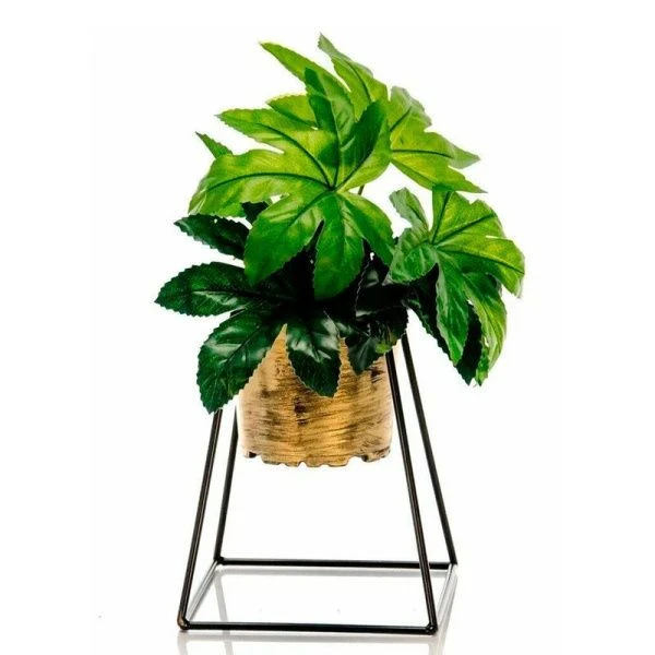 Подставка для цветков на подоконник d12см 15*19см металл ЛОФТ черная 66-610 B (1)