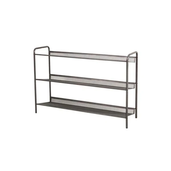 Полка для обуви 3 секции 86,5*27*60см металл ЖЕНЕВА 33 графит (1)