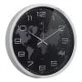 Часы настенные 30см пластик РУБИН Карта серебряный (10)