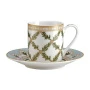 Кофейный набор 4пр фарфор Rosita на 2 персоны 80мл белая Еловые ветви подар.уп. PM-0125/RSTA (12)