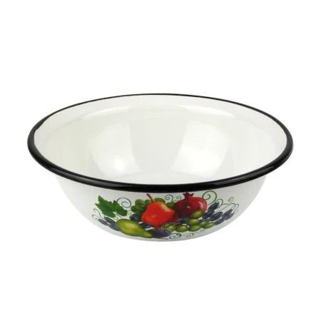 Миска 1л эмаль ВОСТОЧНЫЕ ДАРЫ белая с рис. 40304-072/5 (20)