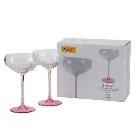 Бокалы-креманки для шампанского набор 2шт 310мл стекло ASTI 81-804 (12)