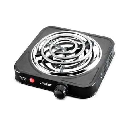 Плитка электрическая металл Centek CT-1508 черная 1000Вт 1конфорка ТЭН 140мм, индикатор работы(12)