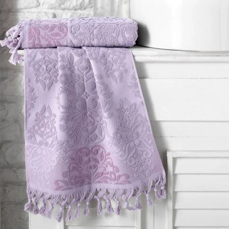 Полотенце махровое 70*140см жаккард Karna OTTOMAN (Светло-лаванда)