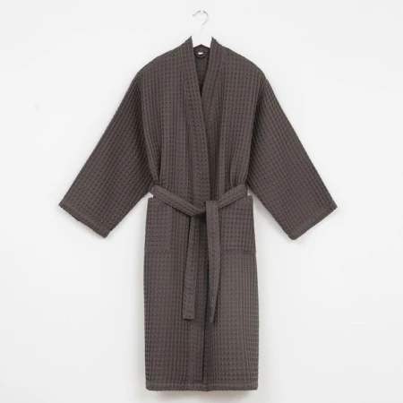 Халат женский удлиненный вафельный Boho р-р 54-56 св-серый 100%хлопок, 290г/м2 6243568 Халат женский удлиненный вафельный Boho р-р 54-56 св-серый 100%хлопок, 290г/м2 6243568