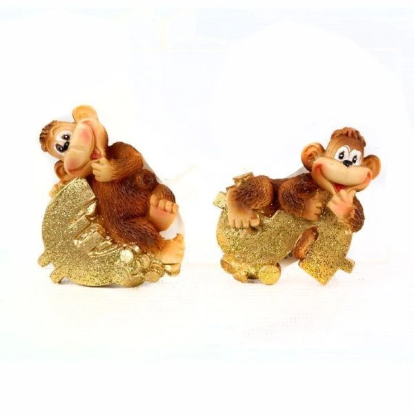 Магнит ОБЕЗЬЯНКА с деньгами (2 вида) 6см MY92198 (384)