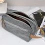 Косметичка мужская полимер/текстиль 10*25*15см BGCO серая XN-020GR (150)
