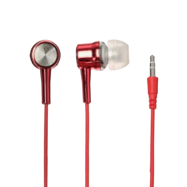 Наушники вакуумные пластик LuazON LN-3 красные (50/1000)