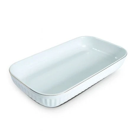Блюдо 36,5*20,5*7см керамика глубокое прямоугольное LR90085-421L (8)
