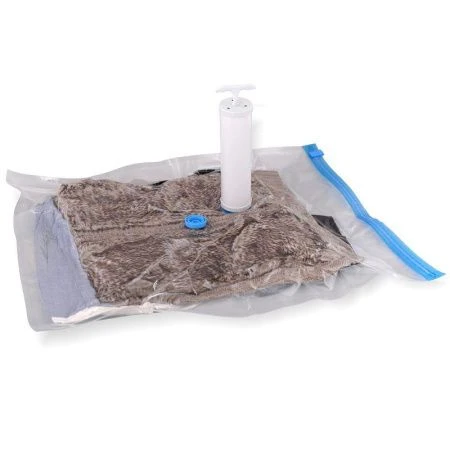 Вакуумный пакет 70*100см VL56 с замком zip-lock и защитным клапаном для хранения вещей многоразовый