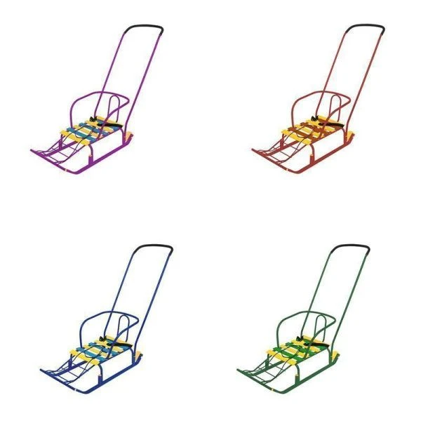 Санки металл Тимка Комфорт+ Т5К+ (удлин.база,два пол. ручки,ступ.подножка,ремень без-ти,колеса) (