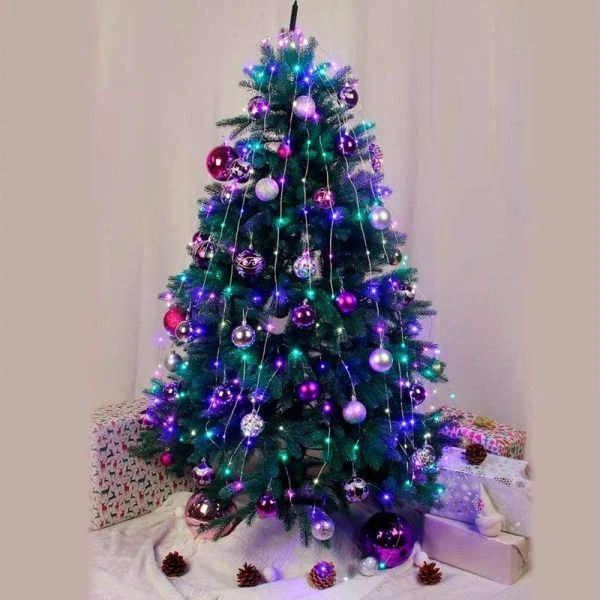 Гирлянда эл. на елку 1.5-1.8м "Огоньки снежных эльфов" лучи росы, 216LED*мульти, 8реж, 220В СНОУ БУМ