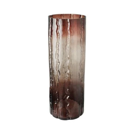 Ваза для цветов h35см d12см стекло РОССИ ОХРА ГАМИЛЬТОН-350 текстурная 27/1937