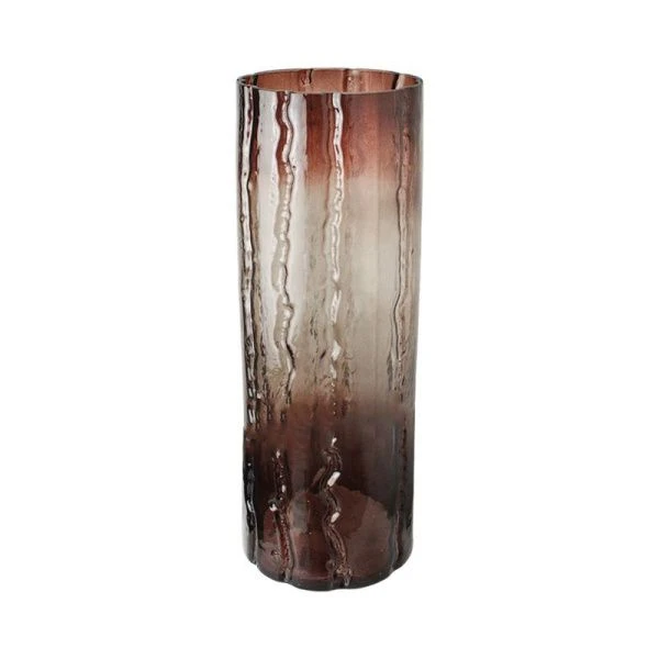 Ваза для цветов h35см d12см стекло РОССИ ОХРА ГАМИЛЬТОН-350 текстурная 27/1937