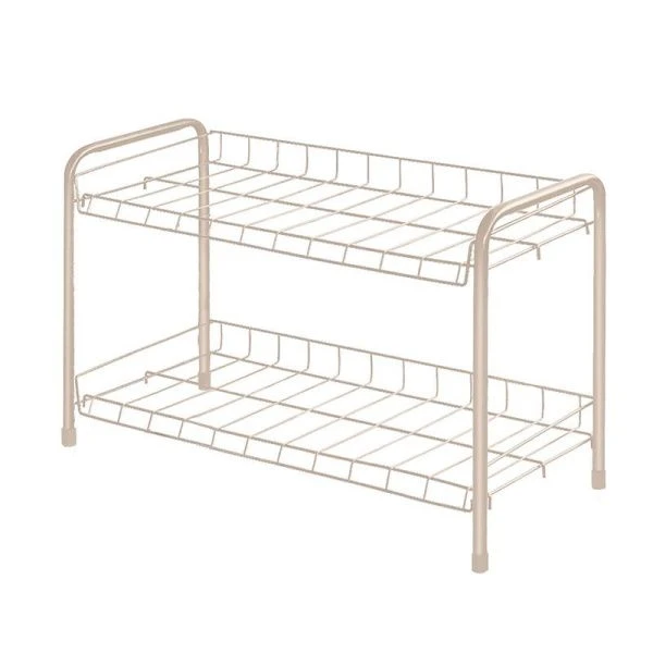 Полка для обуви 2 секции 435*660*300мм металл бежевый металлик ЭТ3 (1)