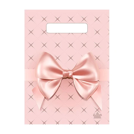 Пакет с вырубной неусиленной ручкой 19,5*25см полиэтилен Персиковый бант (100/3000) Пакет с вырубной неусиленной ручкой 19,5*25см полиэтилен Персиковый бант (100/3000)