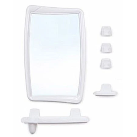 Набор для ванной комнаты пластик/стекло ВК БЕРОССИ 51 снежно-белый (5) (512)