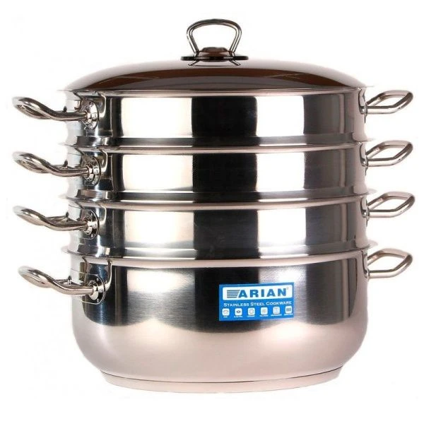 Мантоварка 3-х уровневая 7л (дно d22см) нерж.сталь Ариан Гастро мет.крышка 28см 4KTCLK0728002 (1)