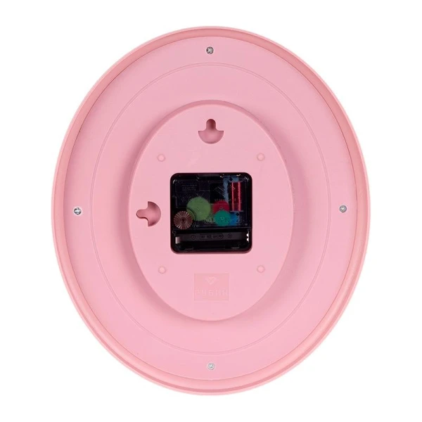 Часы настенные 22,5*26,5см пластик РУБИН Легкость розовый (10)