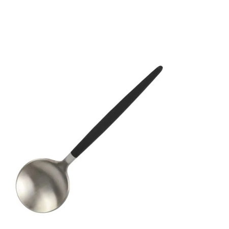 Ложка чайная 13см 304 сталь с черной ручкой JC-10332 (600)
